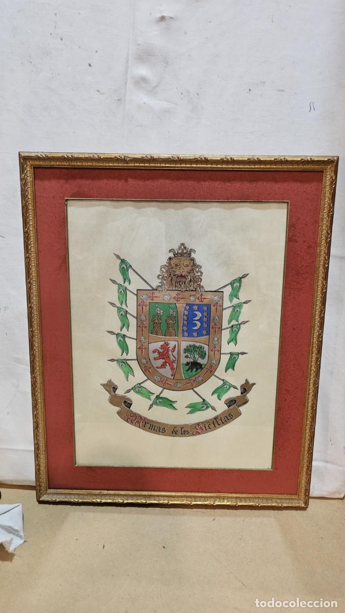 Otros objetos de arte: cuadro con escudos familiar - Foto 1