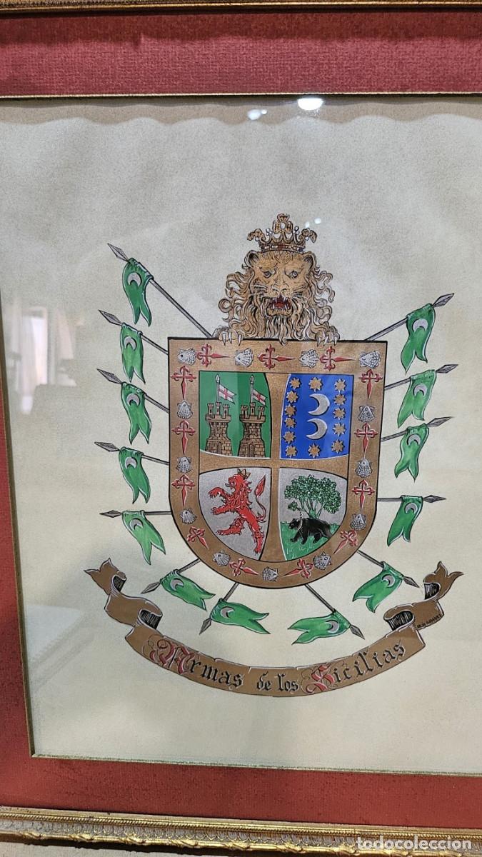 Otros objetos de arte: cuadro con escudos familiar - Foto 2