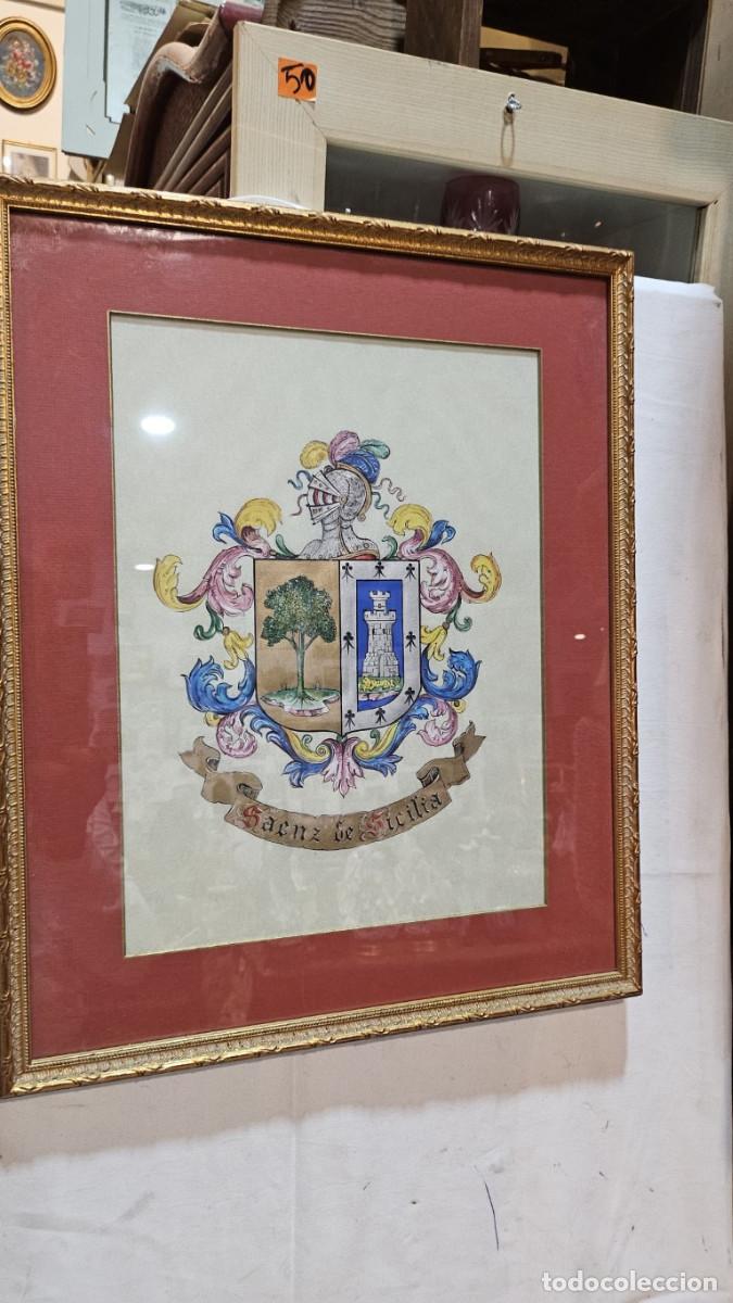 Otros objetos de arte: cuadro con escudos familiar - Foto 1