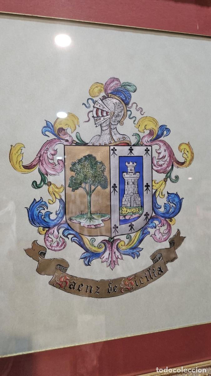 Otros objetos de arte: cuadro con escudos familiar - Foto 2