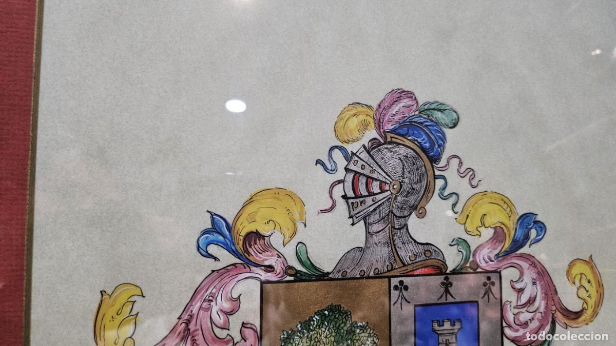 Otros objetos de arte: cuadro con escudos familiar - Foto 3