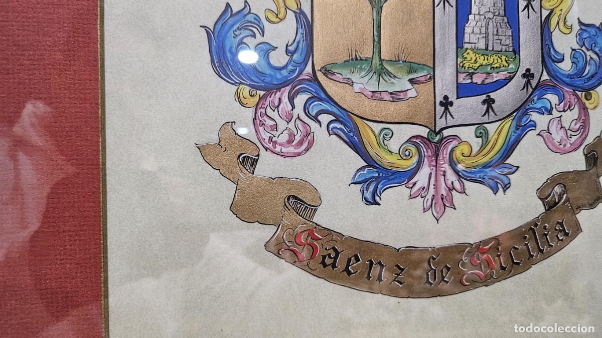 Otros objetos de arte: cuadro con escudos familiar - Foto 4