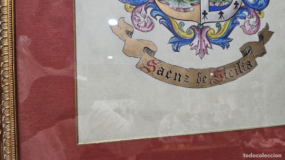 Otros objetos de arte: cuadro con escudos familiar - Foto 6