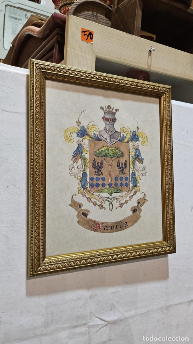 Otros objetos de arte: cuadro con escudos familiar - Foto 1