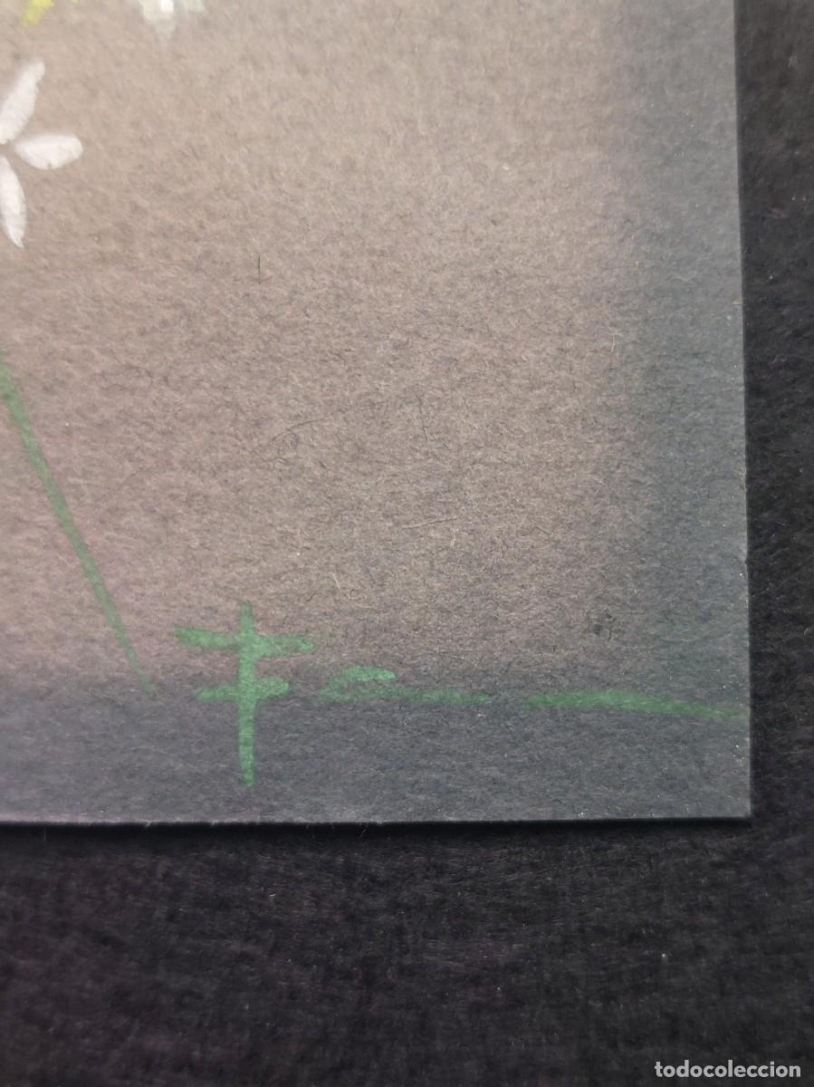 Otros objetos de arte: OBRA PINTADA MUY ANTIGUA ENMARCADA - Foto 3