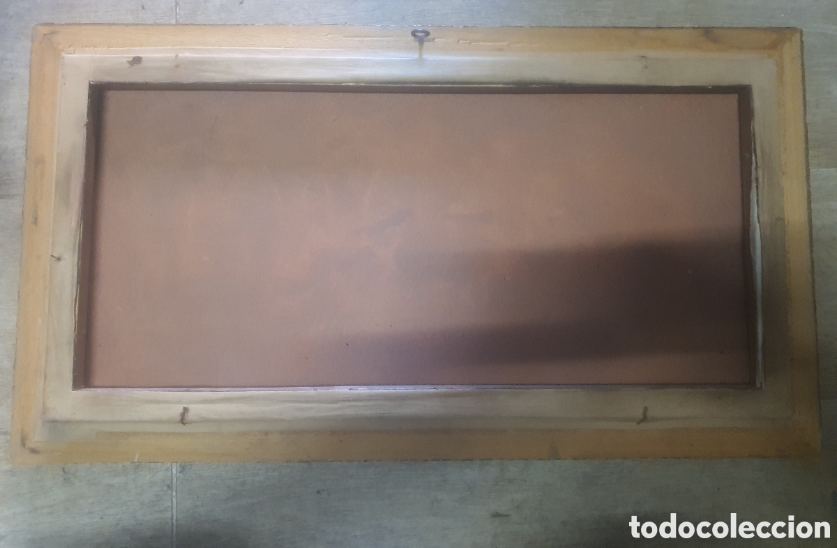 Otros objetos de arte: Marco de madera tallada con impresi&oacute;n de &aacute;ngeles - Foto 8