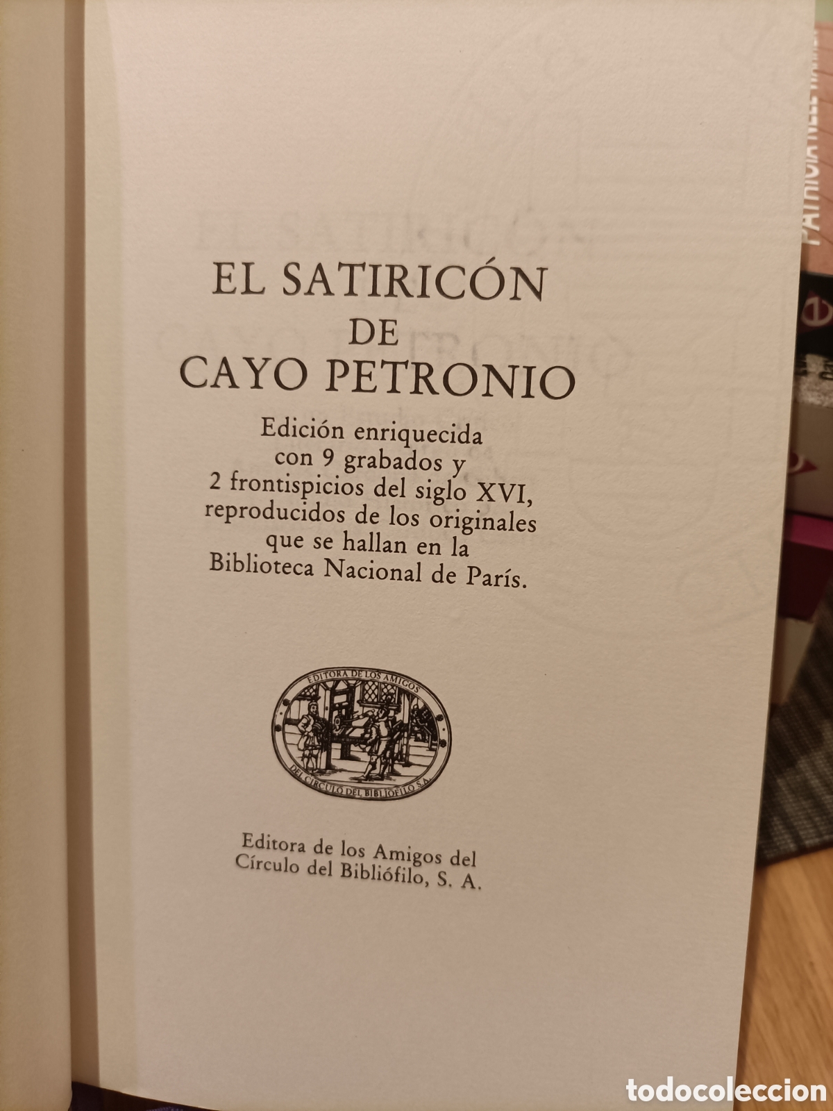 Otros objetos de arte: Edici&oacute;n Lujo,Petronio Satiricon,a&ntilde;o 1979 - Foto 3