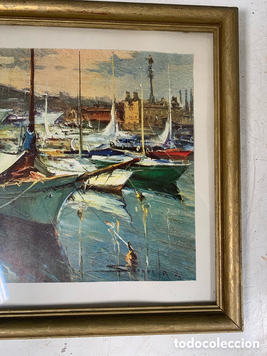 Otros objetos de arte: 01_Cuadro J. SARQUELLA BARCELONA - Foto 4
