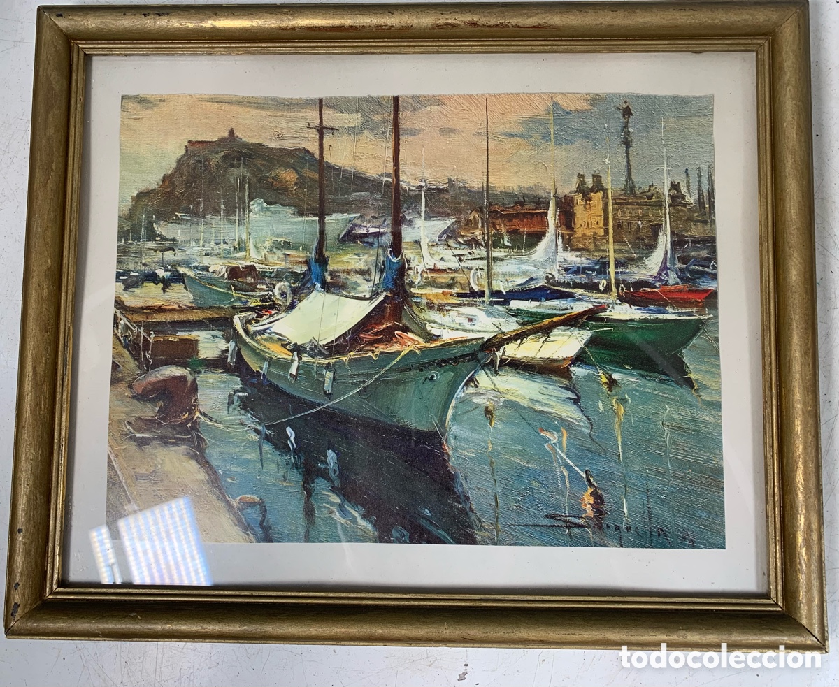 Otros objetos de arte: 01_Cuadro J. SARQUELLA BARCELONA - Foto 1