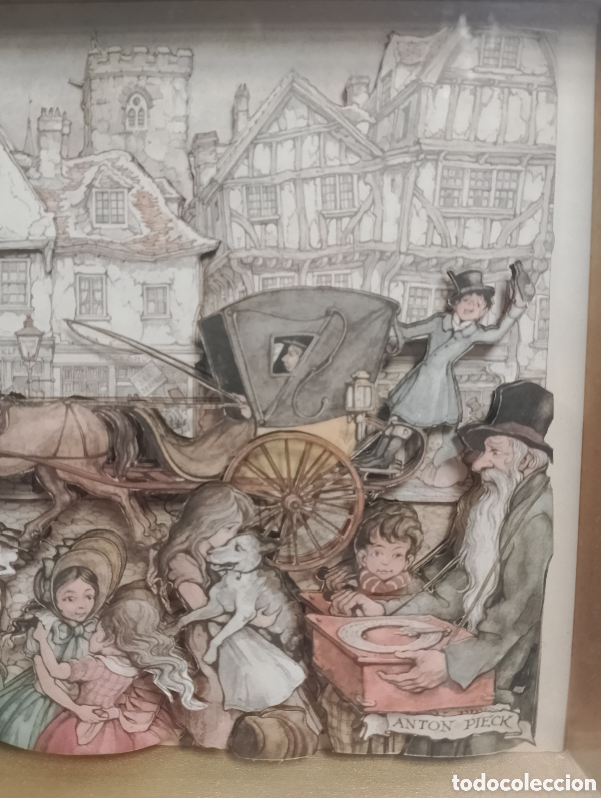 Otros objetos de arte: Cuadro en relieve de Anton Pieck - Foto 5