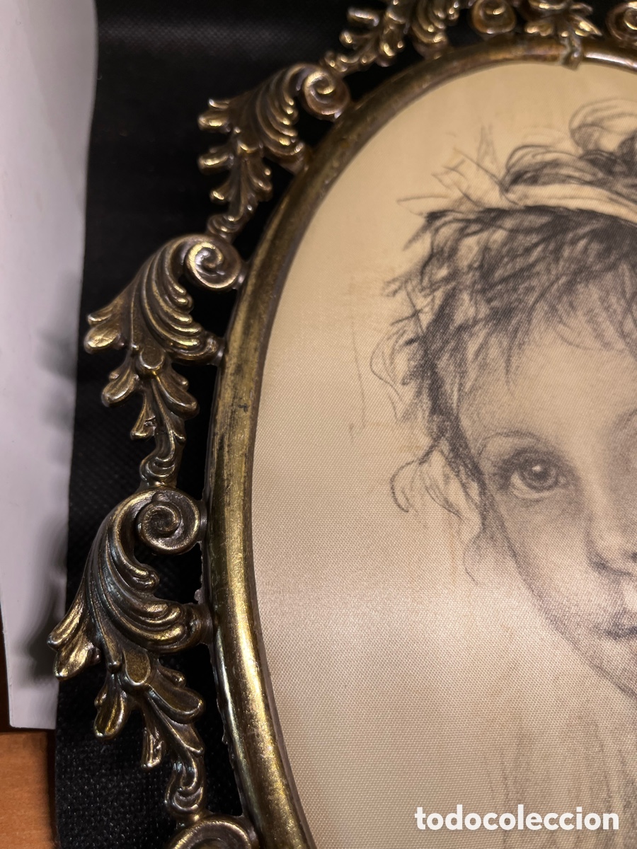 Otros objetos de arte: CUADRO DE NI&Ntilde;A SOBRE SEDA 33 x 23 cm - Foto 3
