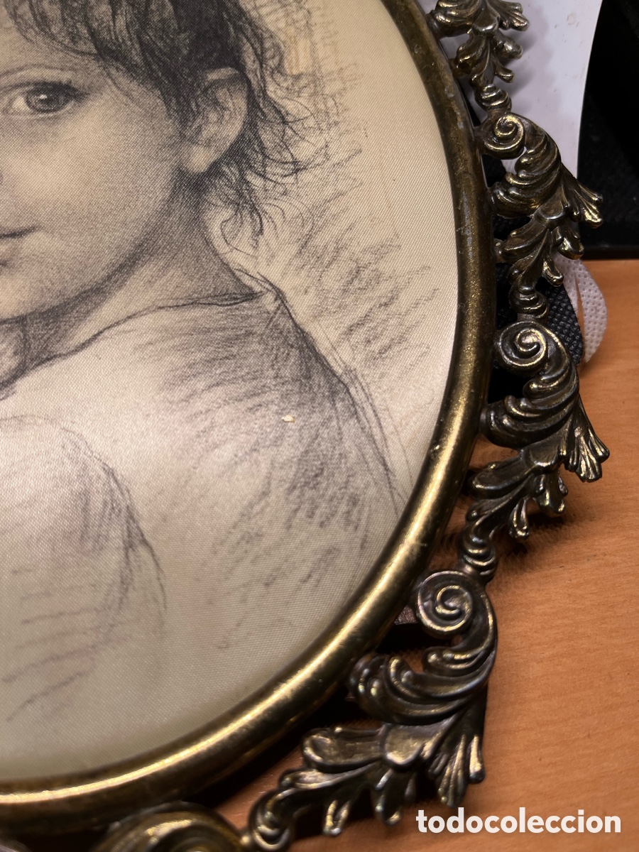 Otros objetos de arte: CUADRO DE NI&Ntilde;A SOBRE SEDA 33 x 23 cm - Foto 5