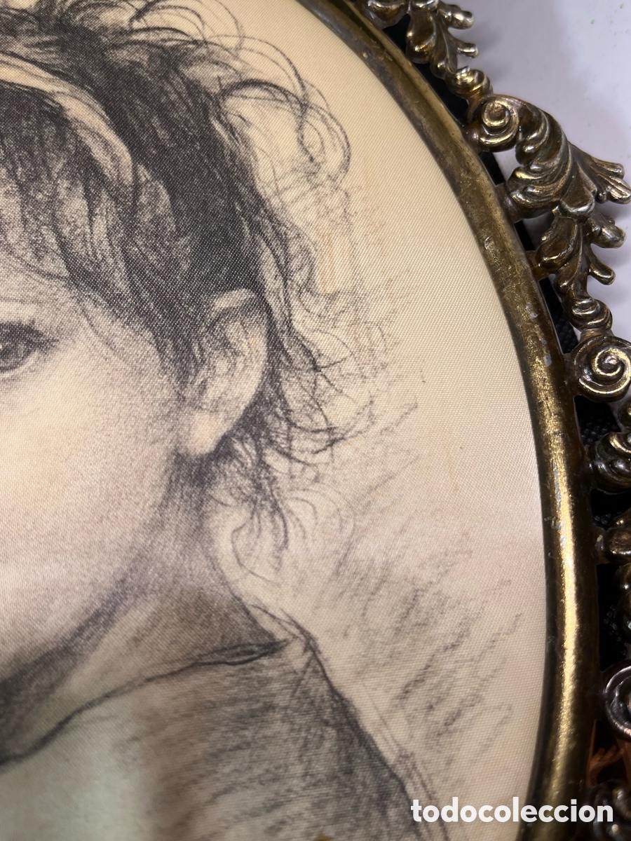 Otros objetos de arte: CUADRO DE NI&Ntilde;A SOBRE SEDA 33 x 23 cm - Foto 6