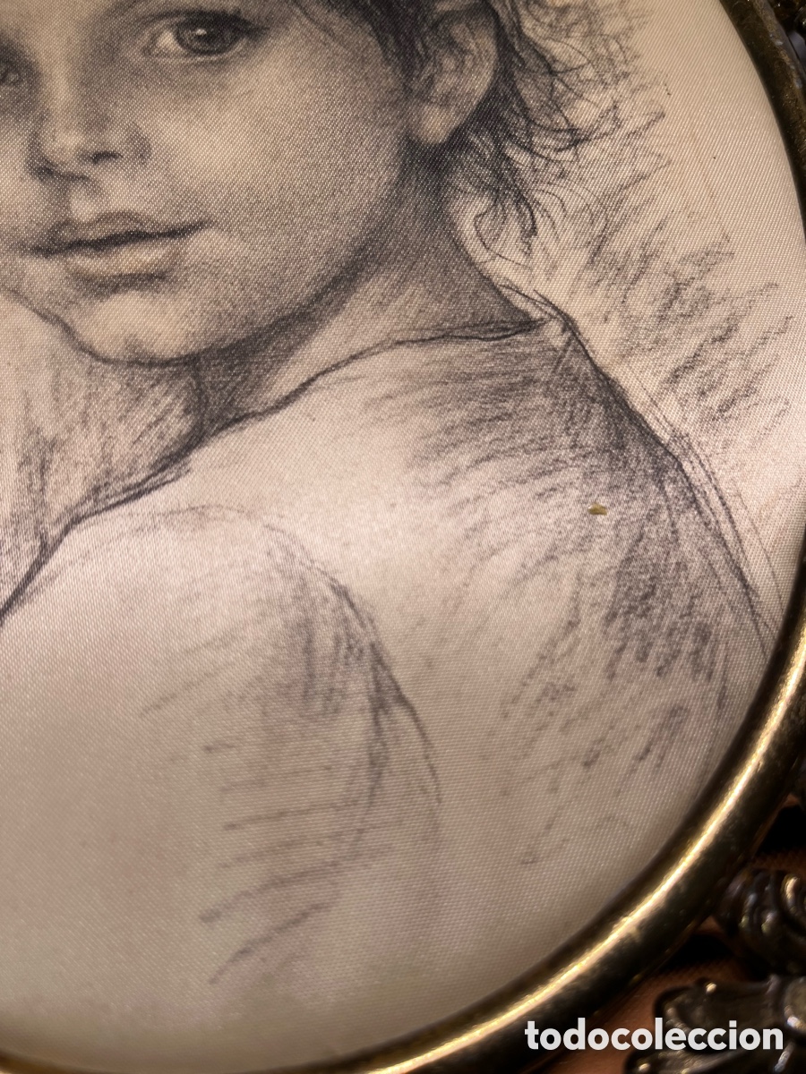 Otros objetos de arte: CUADRO DE NI&Ntilde;A SOBRE SEDA 33 x 23 cm - Foto 9