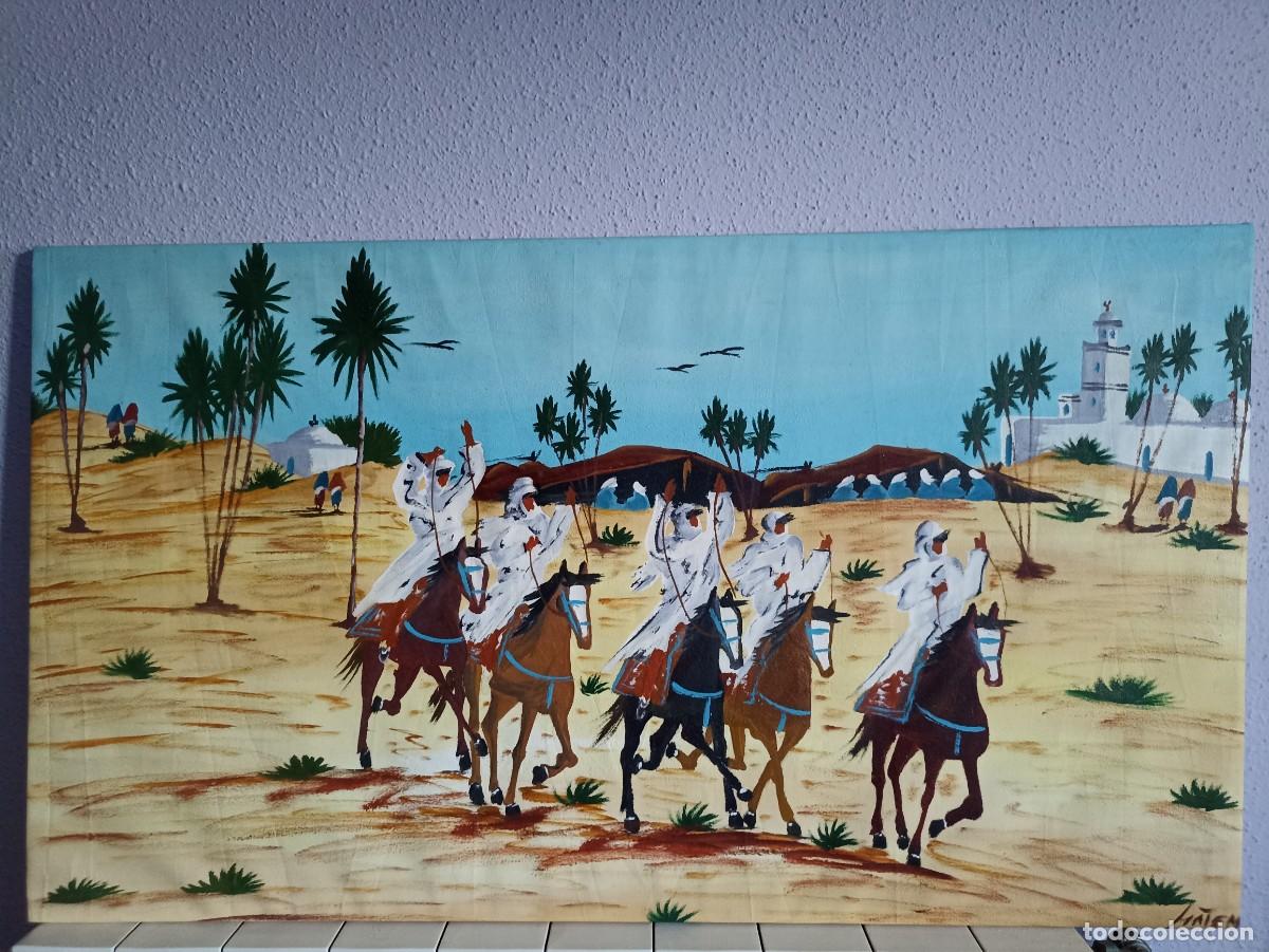Otros objetos de arte: CUADRO DESIERTO MARRUECOS DUNAS - Foto 1
