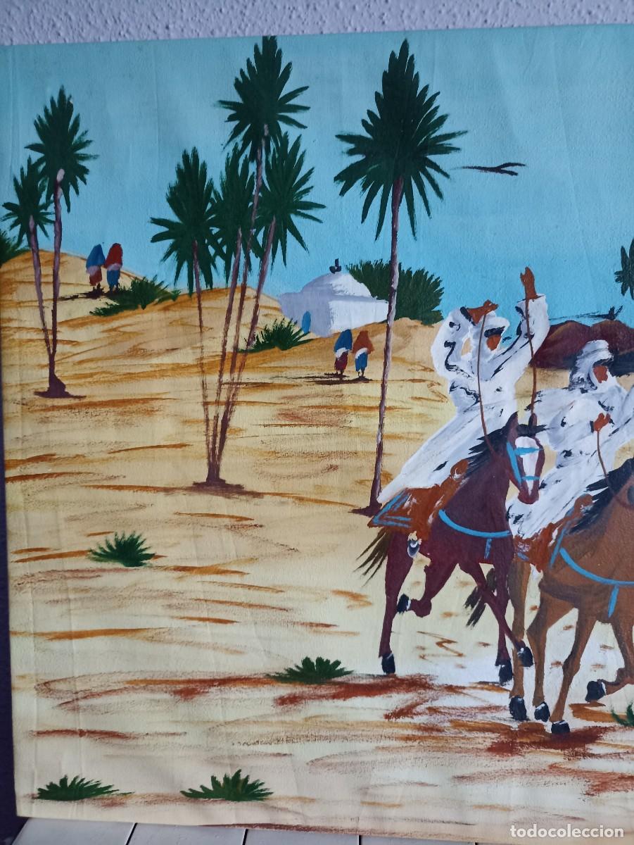 Otros objetos de arte: CUADRO DESIERTO MARRUECOS DUNAS - Foto 2