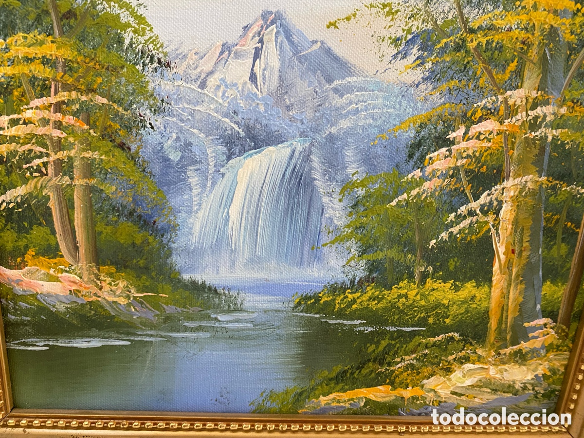 Otros objetos de arte: .Dos. Cuadros s&oacute;leos sobre lienzo con bonito Marco. - Foto 2