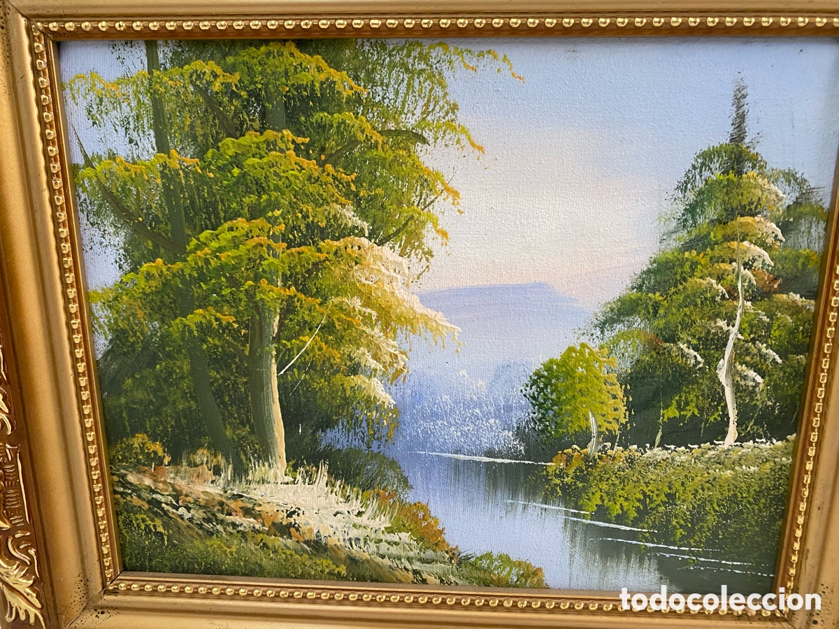 Otros objetos de arte: .Dos. Cuadros s&oacute;leos sobre lienzo con bonito Marco. - Foto 3