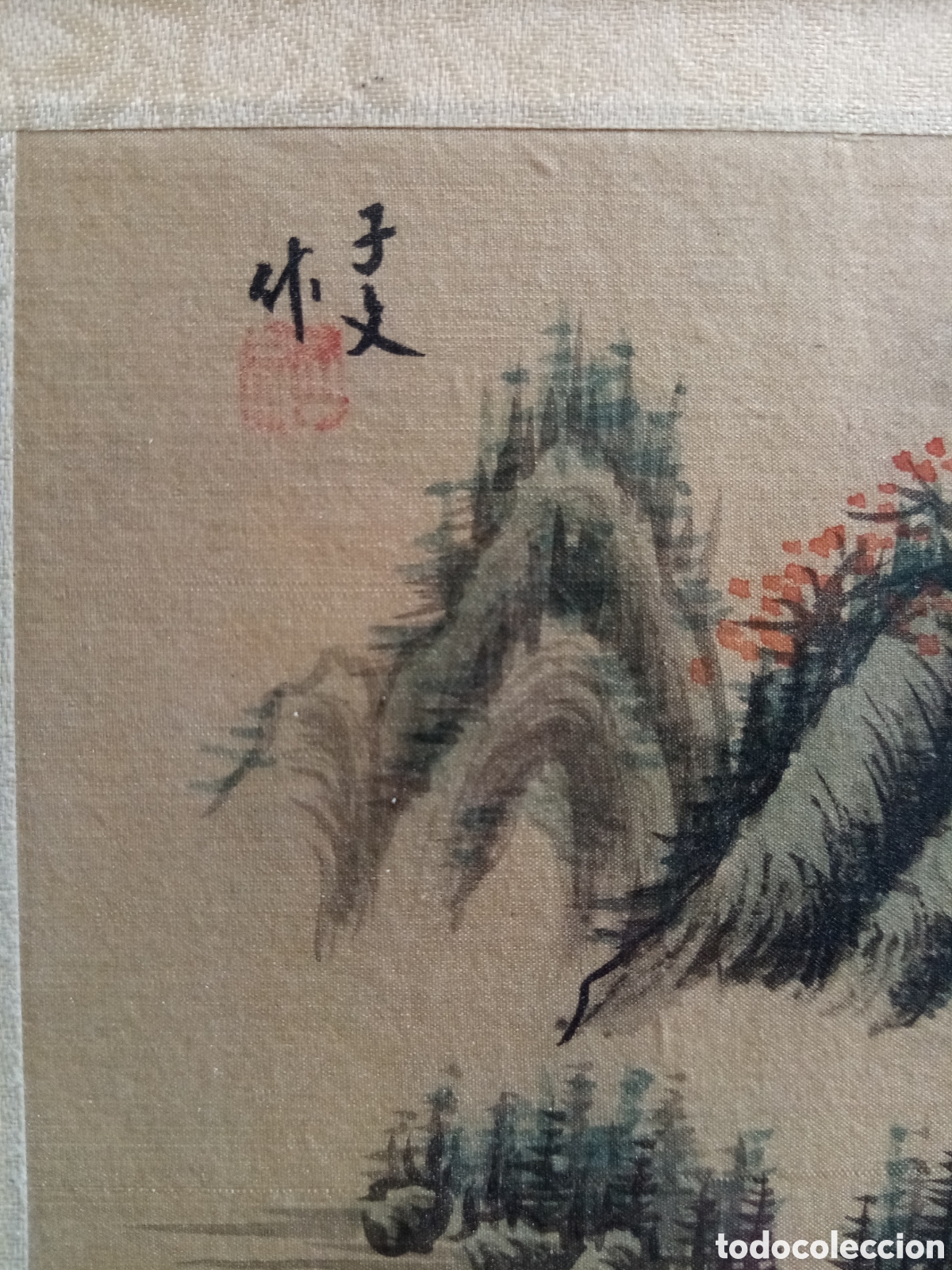 Otros objetos de arte: Pintura china sobre seda - Foto 3