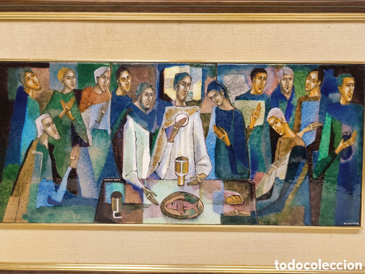Otros objetos de arte: Esmalte Montserrat Mainar &Uacute;ltima Cena - Foto 2