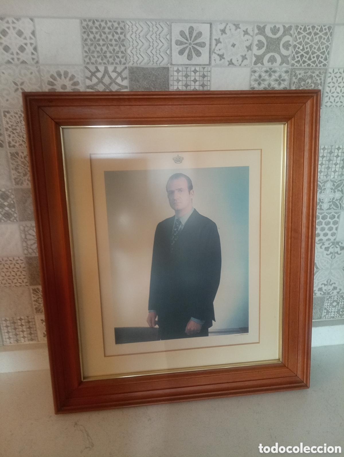 Otros objetos de arte: Cuadro l&aacute;mina Juan Carlos I de Espa&ntilde;a - Foto 1