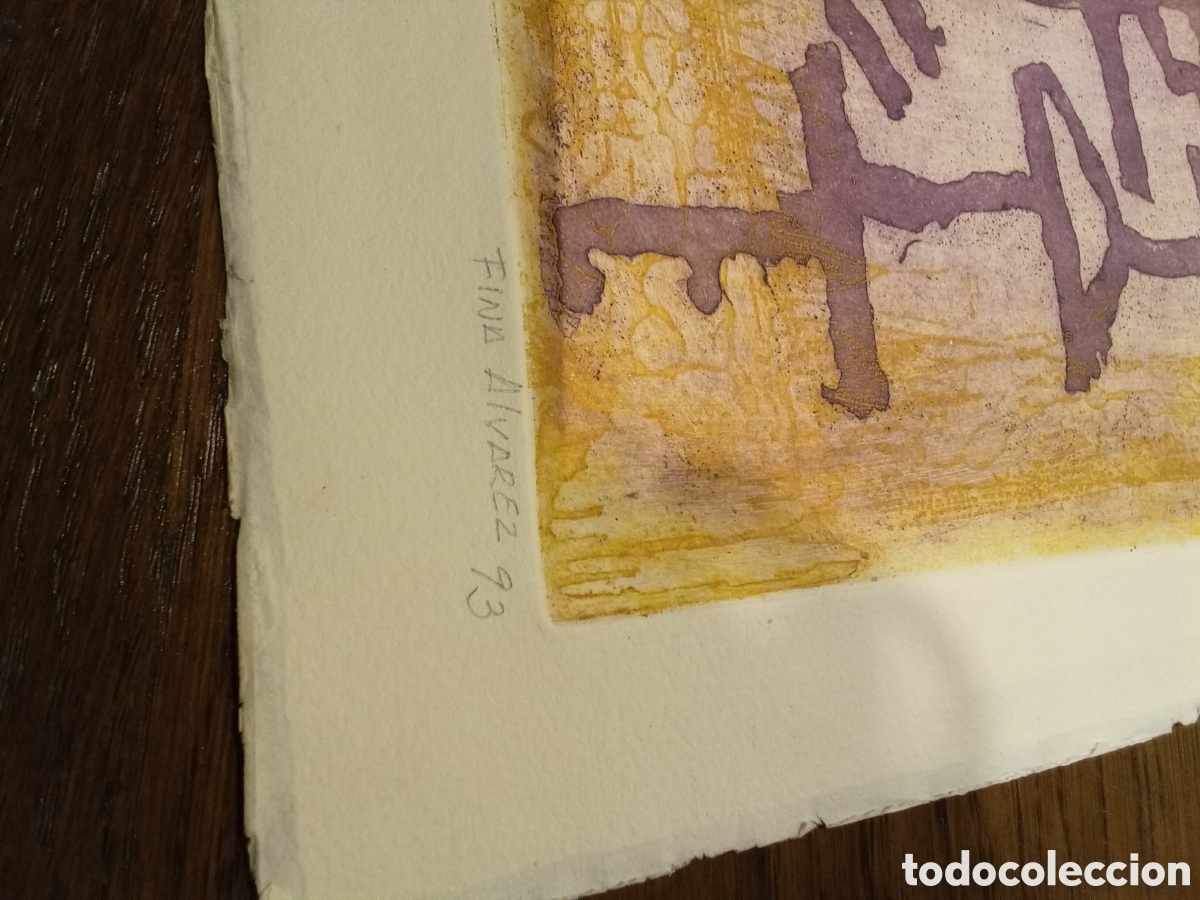 Otros objetos de arte: Litograf&iacute;a de Fina &Aacute;lvarez - Foto 2