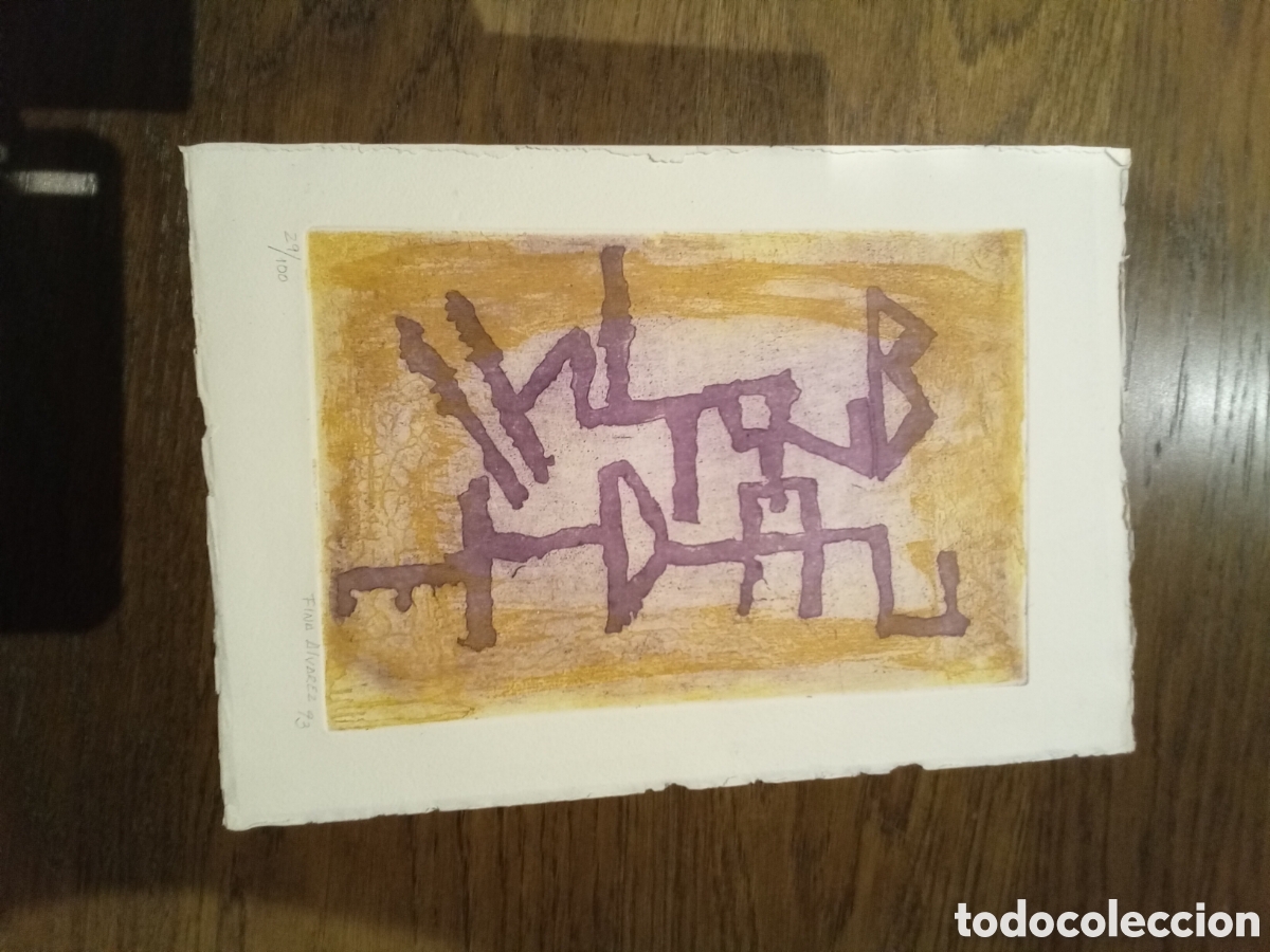 Otros objetos de arte: Litograf&iacute;a de Fina &Aacute;lvarez - Foto 1