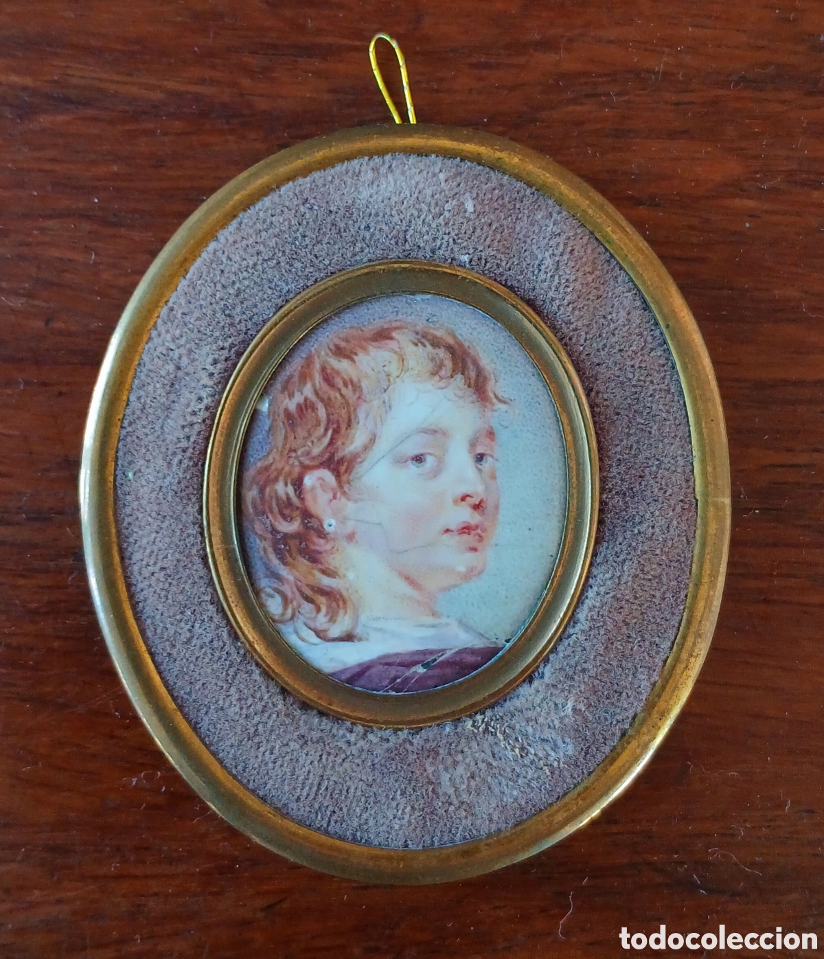 Otros objetos de arte: Retrato en miniatura en esmalte - Foto 1