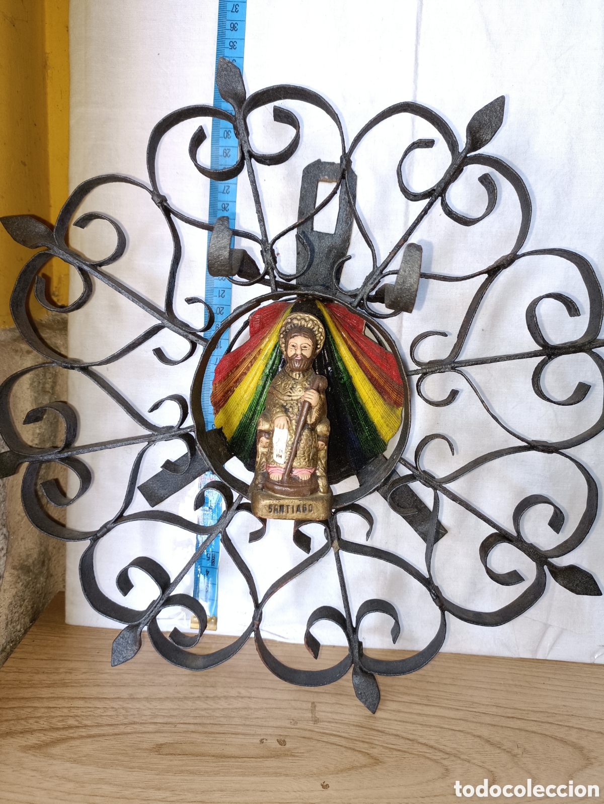 Otros objetos de arte: Forja con ap&oacute;stol santiago y concha - Foto 3