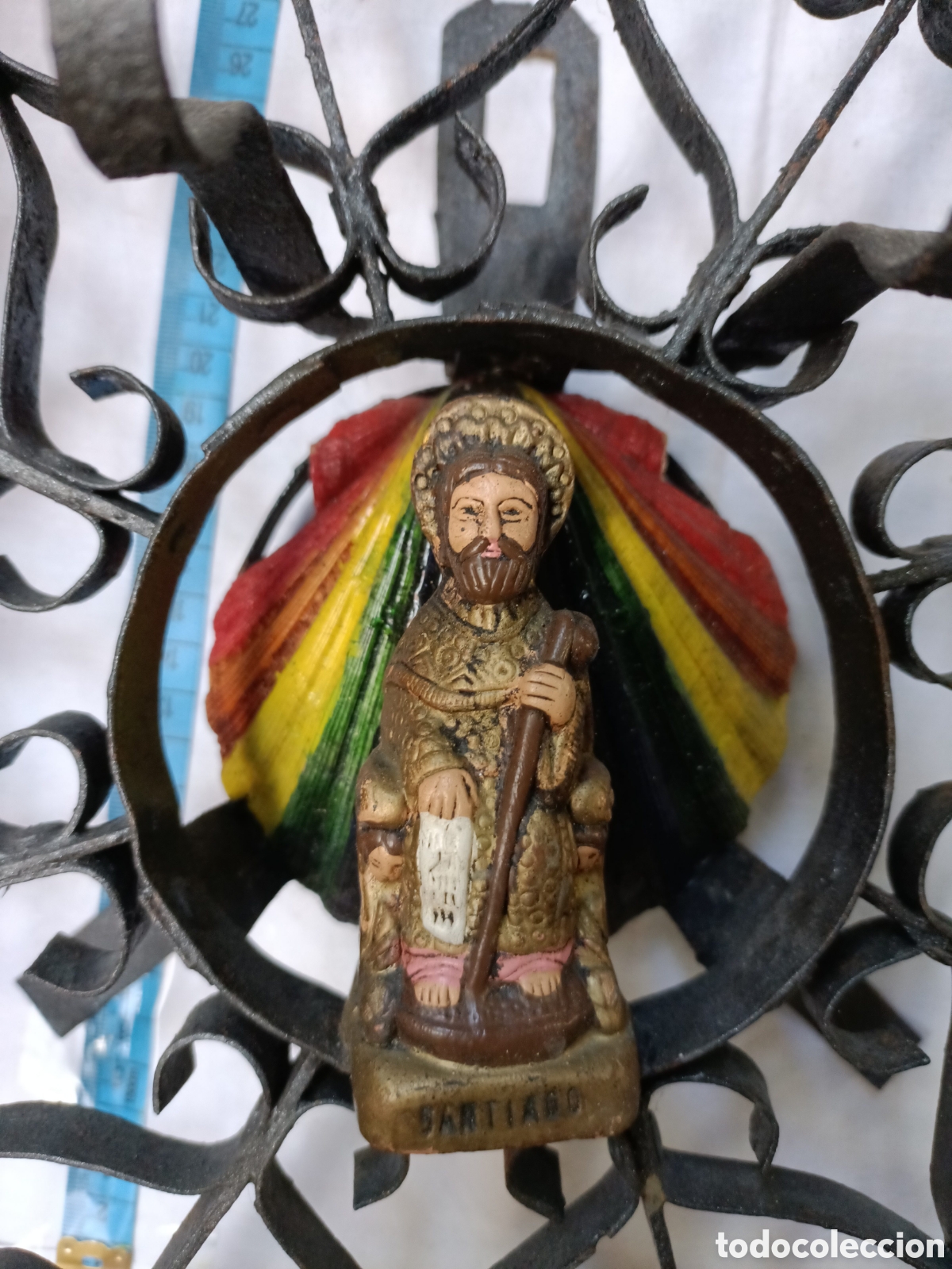 Otros objetos de arte: Forja con ap&oacute;stol santiago y concha - Foto 2