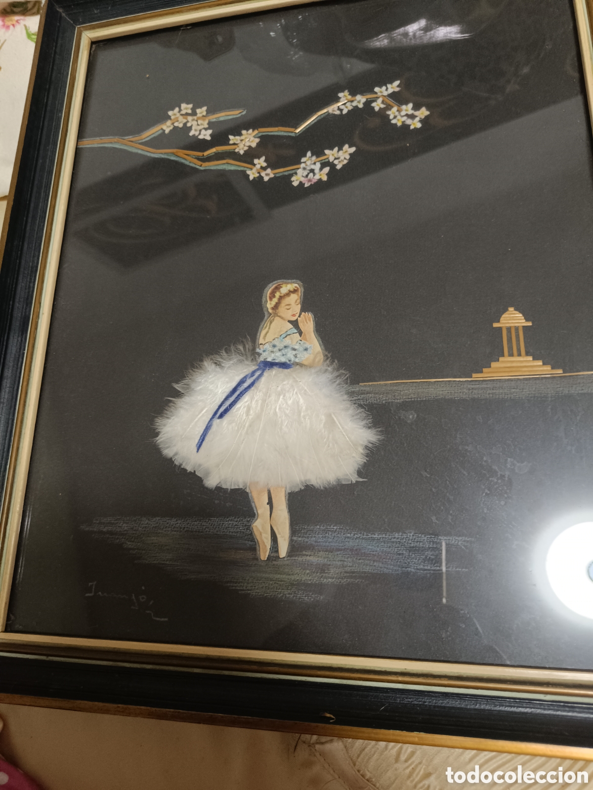 Otros objetos de arte: Cuadro de bailarina hecho a mano - Foto 1