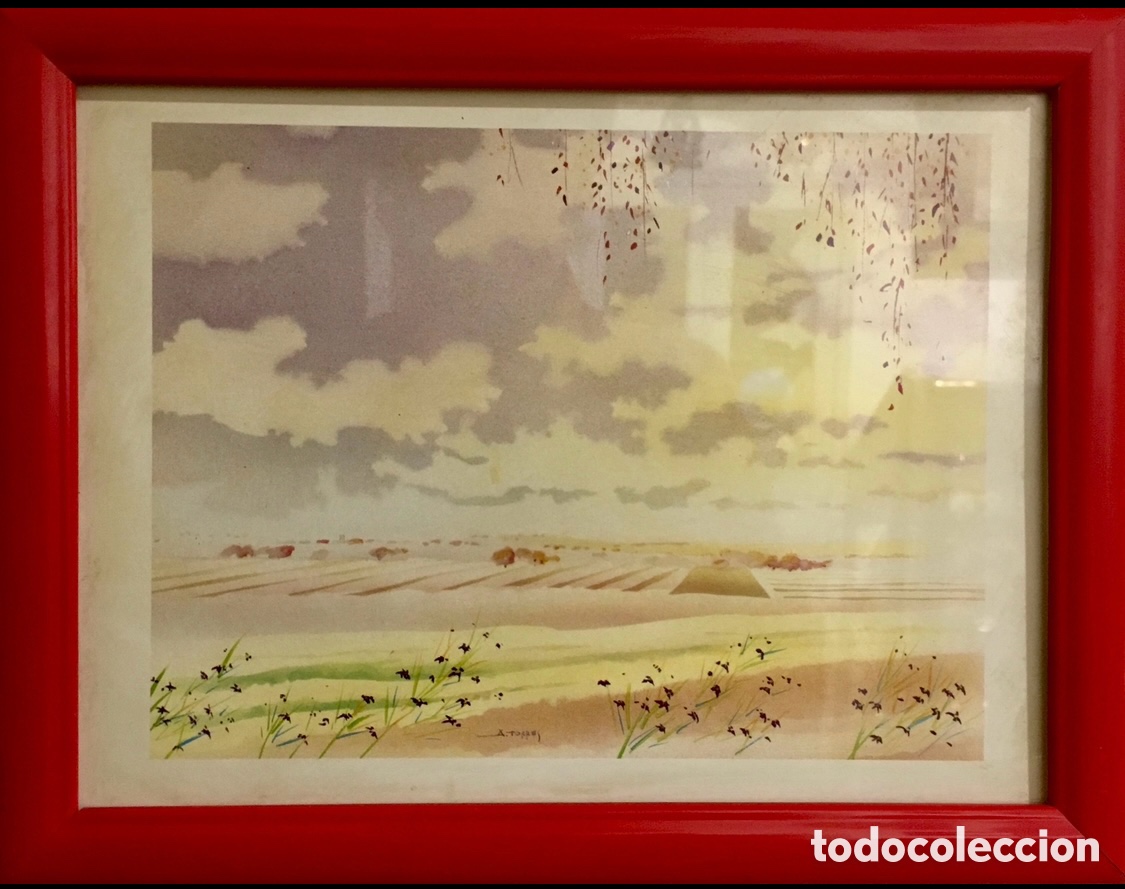 Otros objetos de arte: A. TORRES. &ldquo;Paisaje&rdquo;. - Foto 1