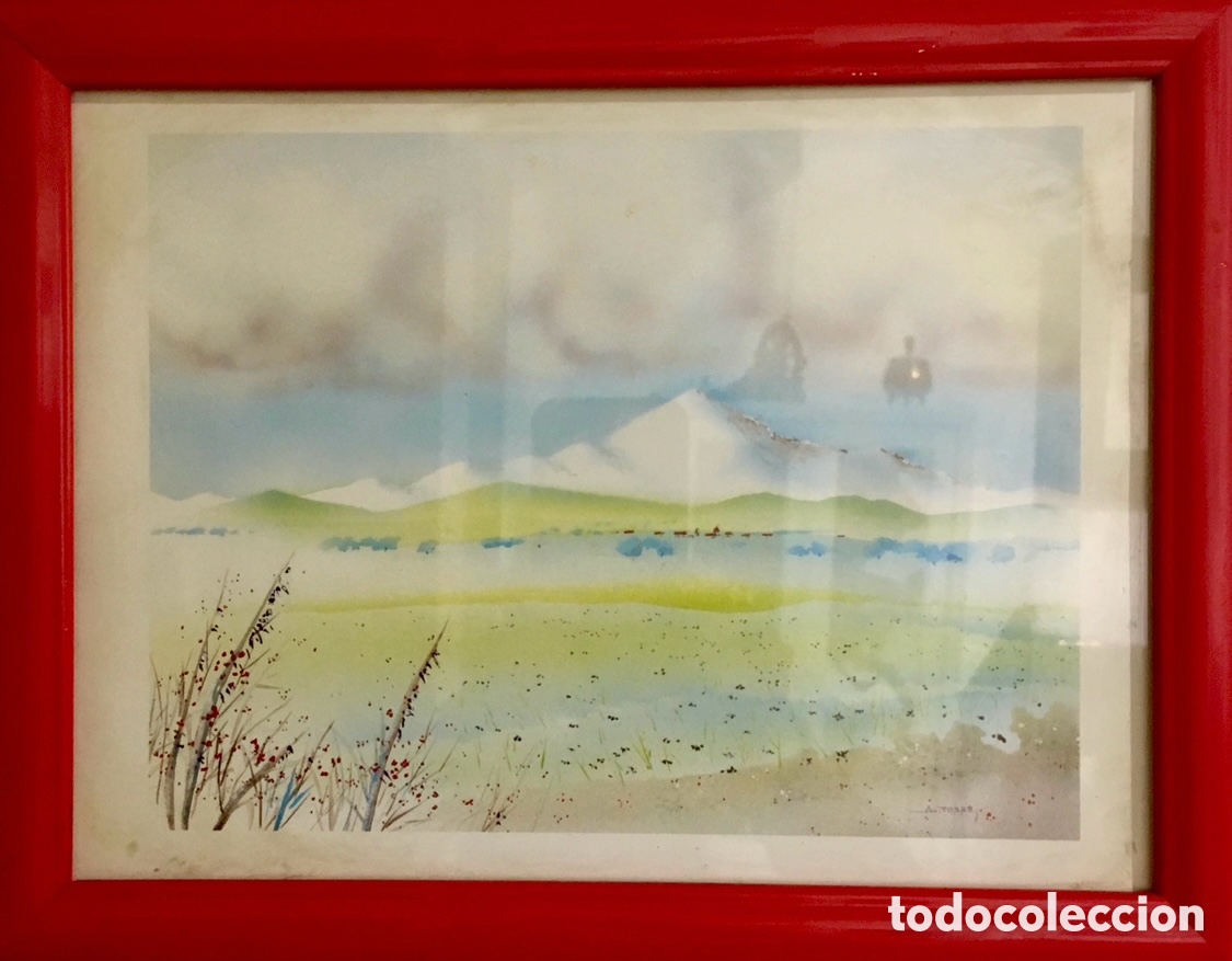 Otros objetos de arte: A. TORRES. &ldquo;Paisaje&rdquo;. - Foto 1