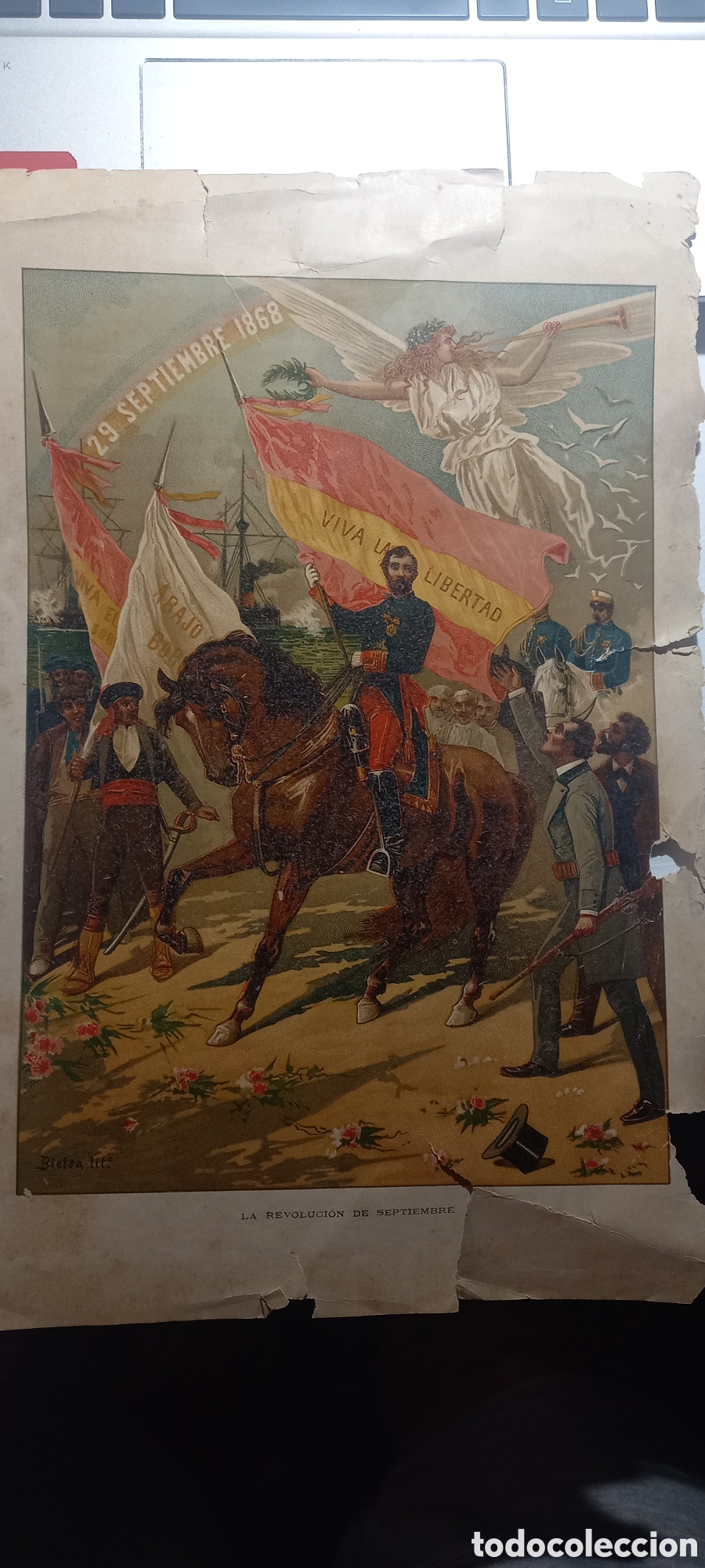 Otros objetos de arte: Estampa del General Prim1868 - Foto 2