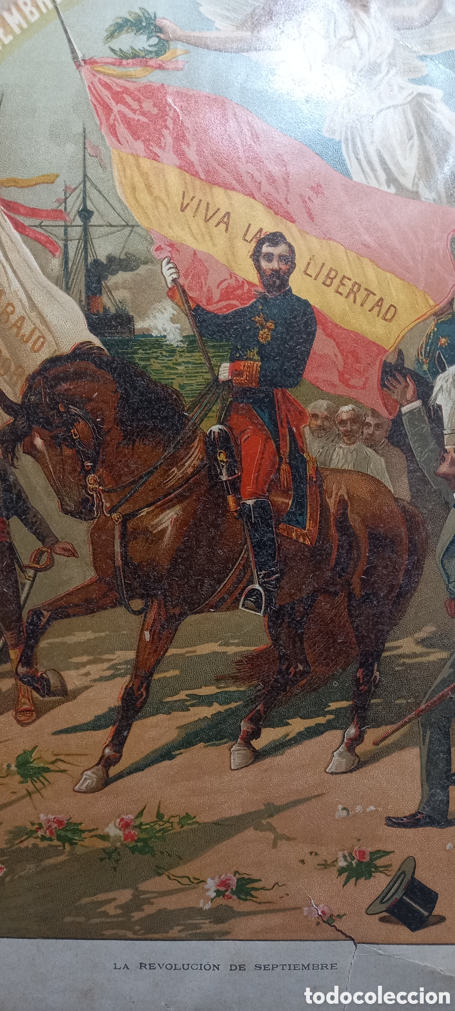 Otros objetos de arte: Estampa del General Prim1868 - Foto 5