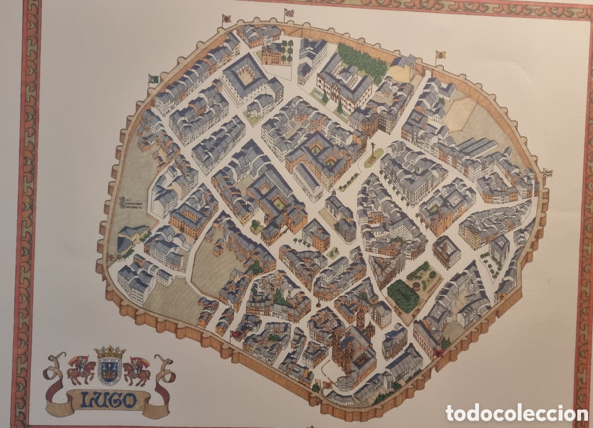 Otros objetos de arte: EL LUGO AMURALLADO. Chencho Pardo. Edici&oacute;n numerada - Foto 1