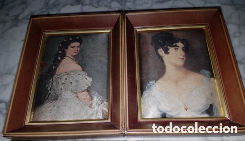 Otros objetos de arte: Peque&ntilde;os Cuadros de damas de tela - Foto 1