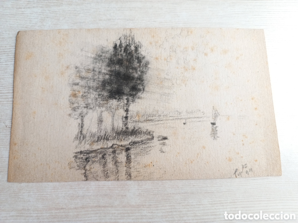 Otros objetos de arte: Peque&ntilde;as pinturas 2 en 1. Firmadas. - Foto 3