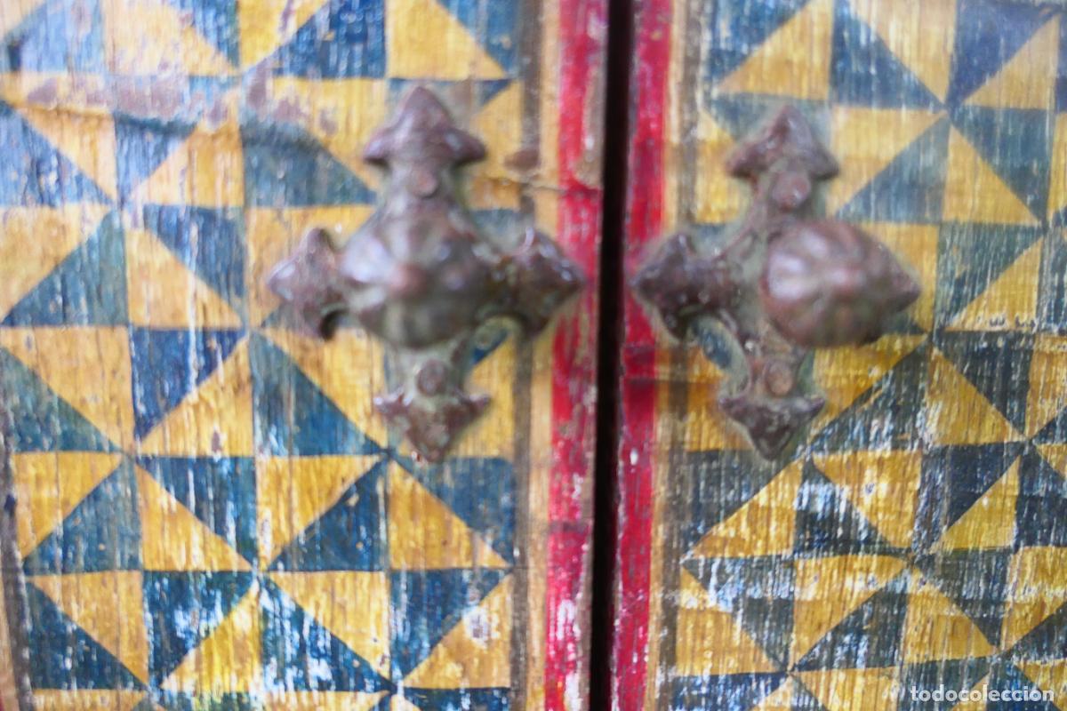 Otros objetos de arte: Triptico, icono. Policromia sobre madera. Virgen Maria - Foto 23