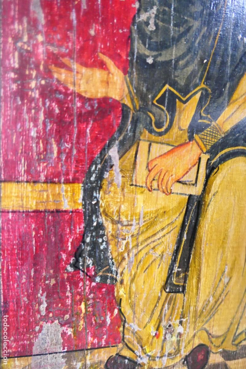 Otros objetos de arte: Triptico, icono. Policromia sobre madera. Virgen Maria - Foto 29