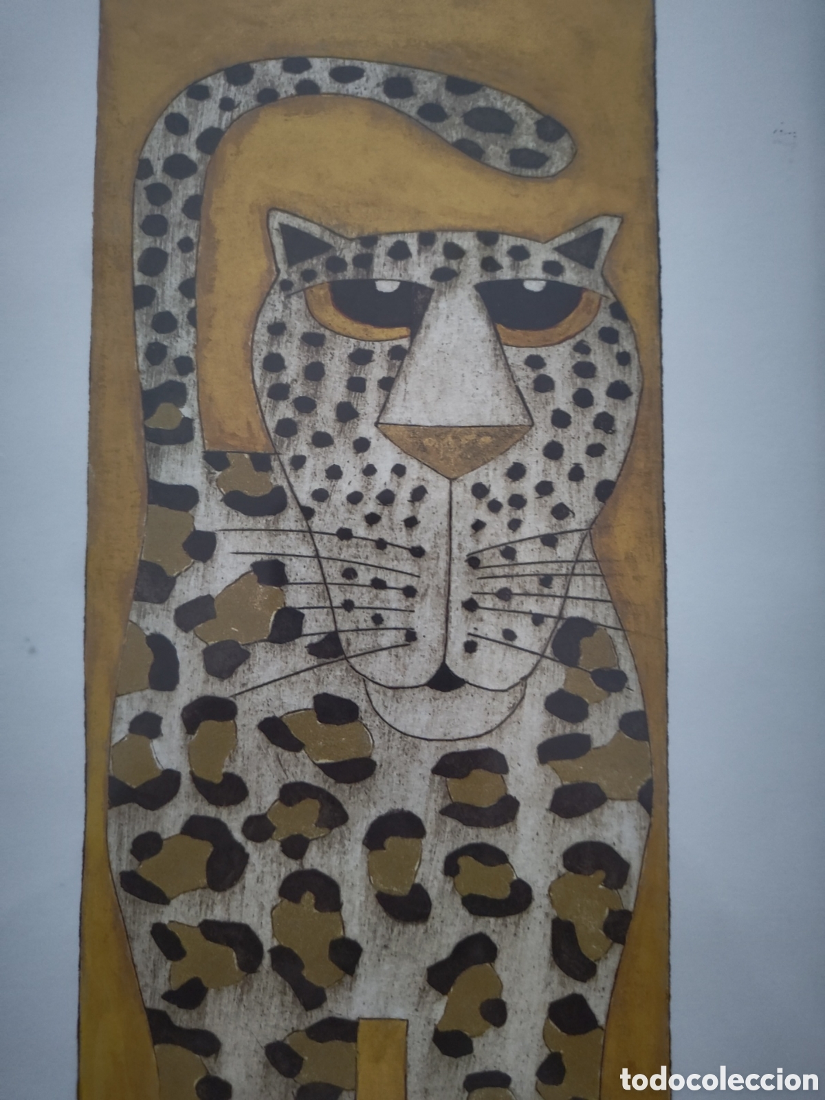 Otros objetos de arte: Cuadro leopardo con marco y cristal - Foto 3