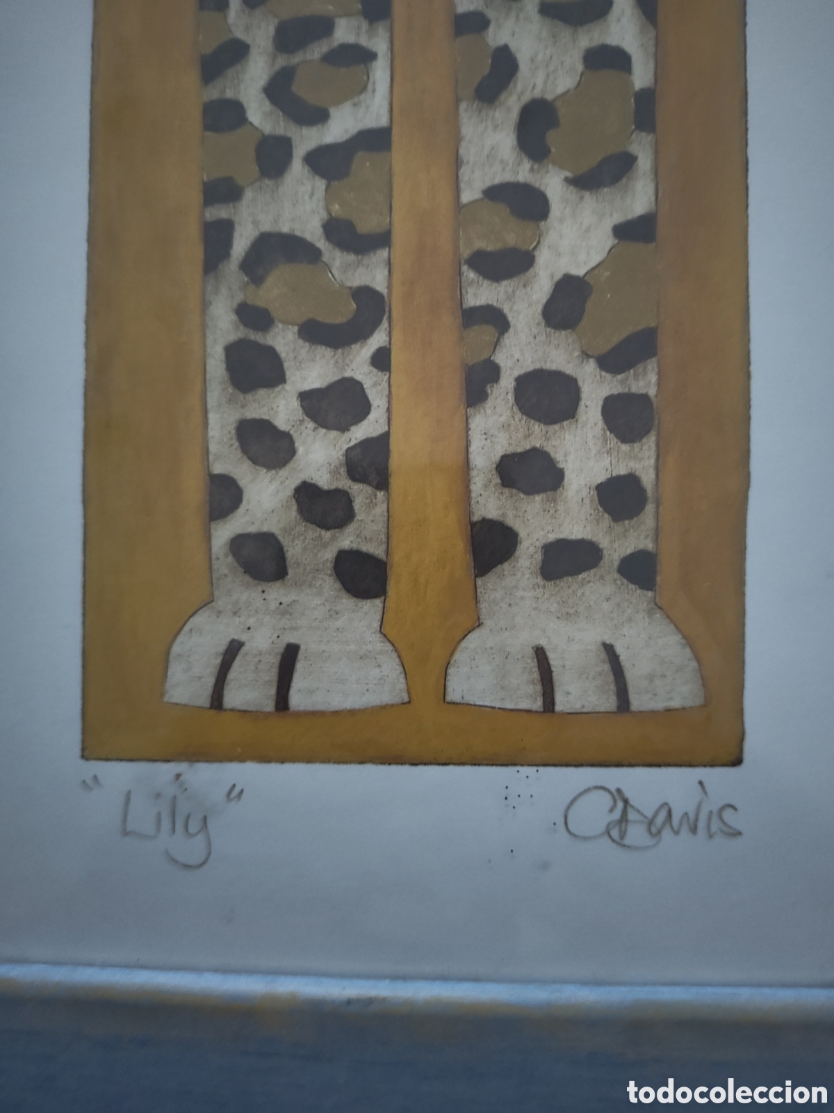 Otros objetos de arte: Cuadro leopardo con marco y cristal - Foto 4
