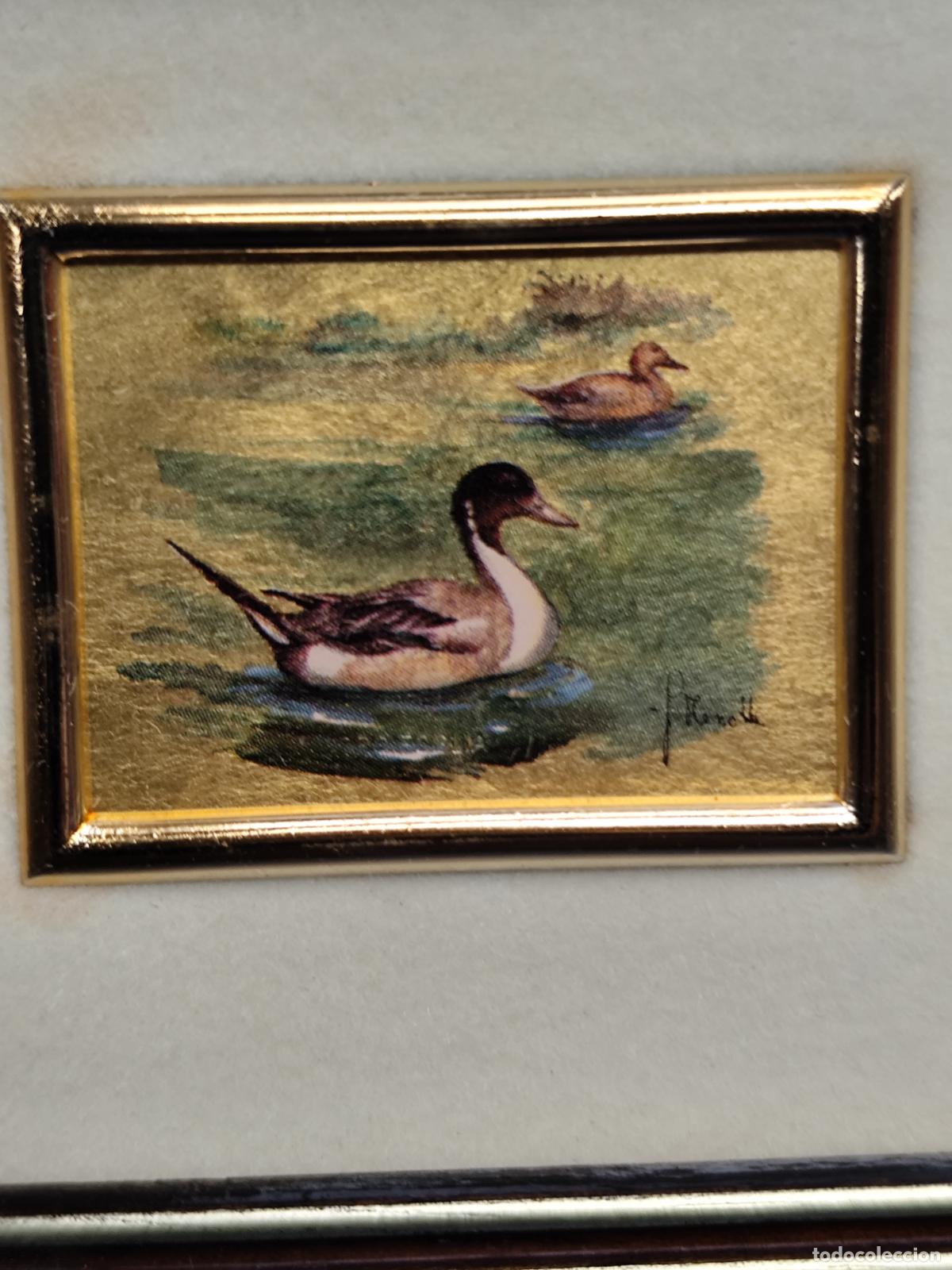 Otros objetos de arte: cuadro miniatura sobre plancha de oro certificada - Foto 3