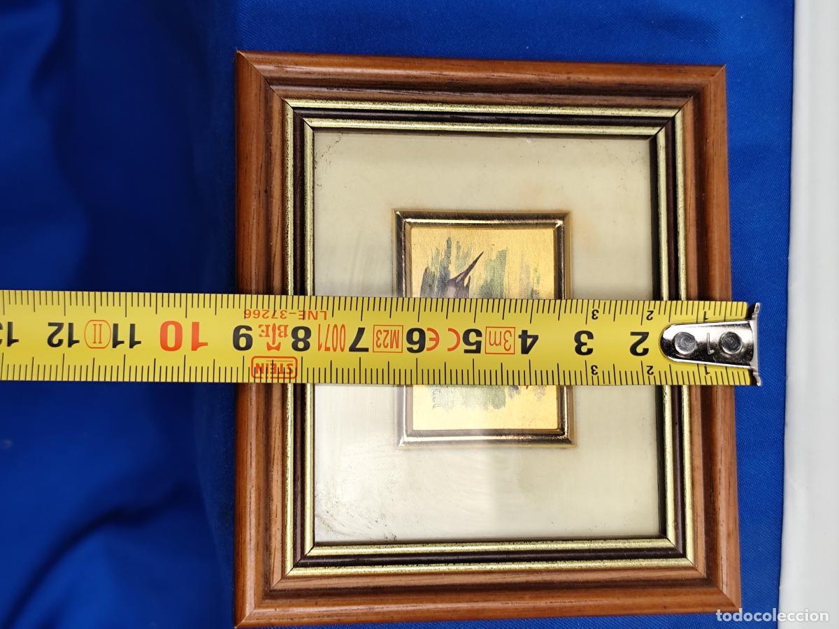 Otros objetos de arte: cuadro miniatura sobre plancha de oro certificada - Foto 4