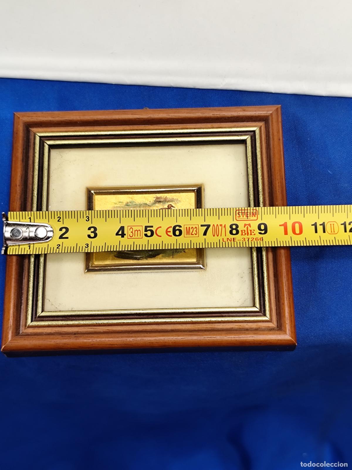 Otros objetos de arte: cuadro miniatura sobre plancha de oro certificada - Foto 5