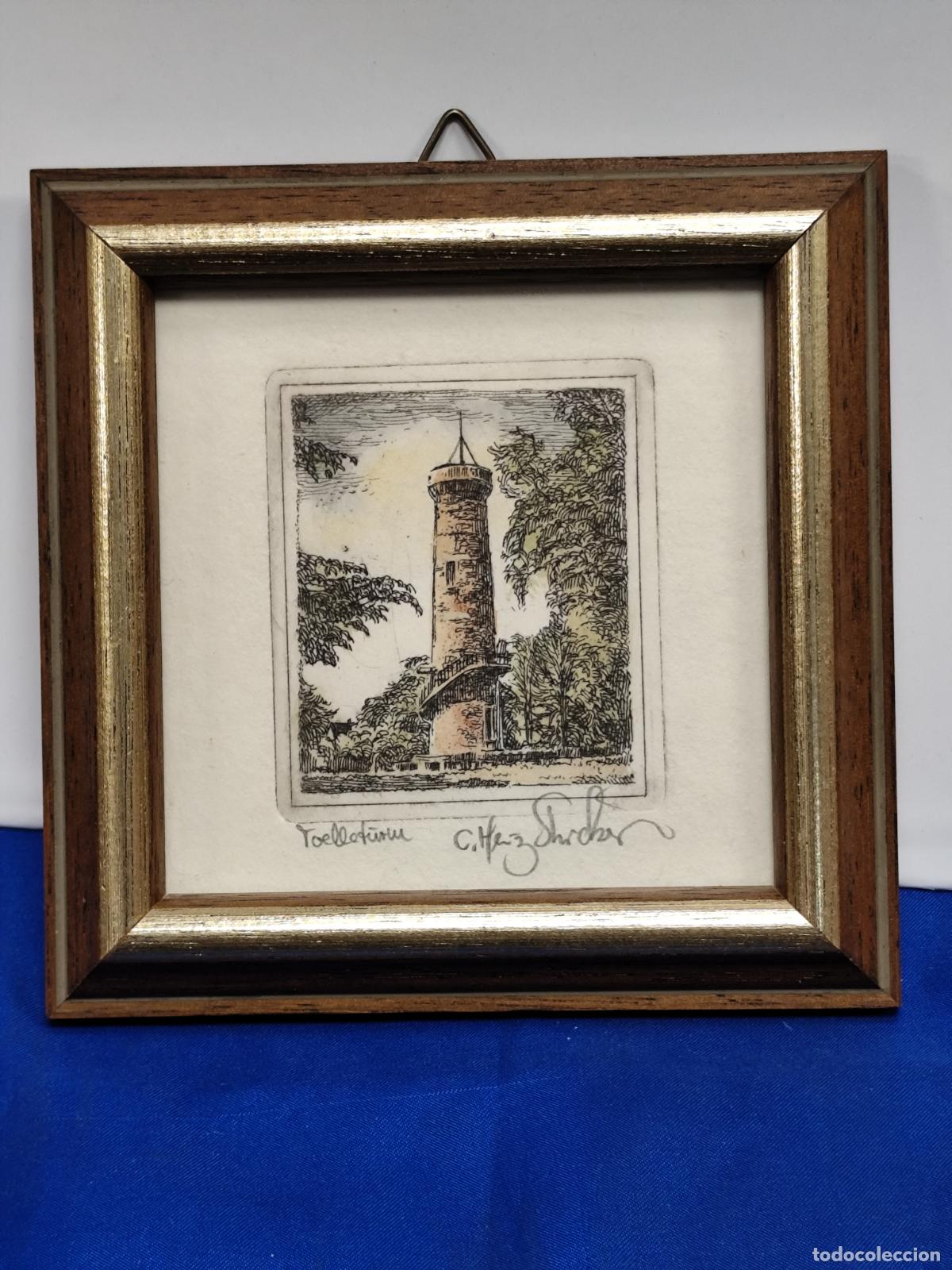 Otros objetos de arte: cuadro miniatura FIRMADO - Foto 1