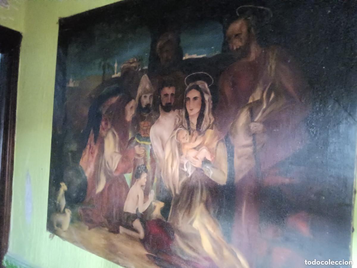 Otros objetos de arte: Cuadro oleo religioso jean vallar 1859 - Foto 2