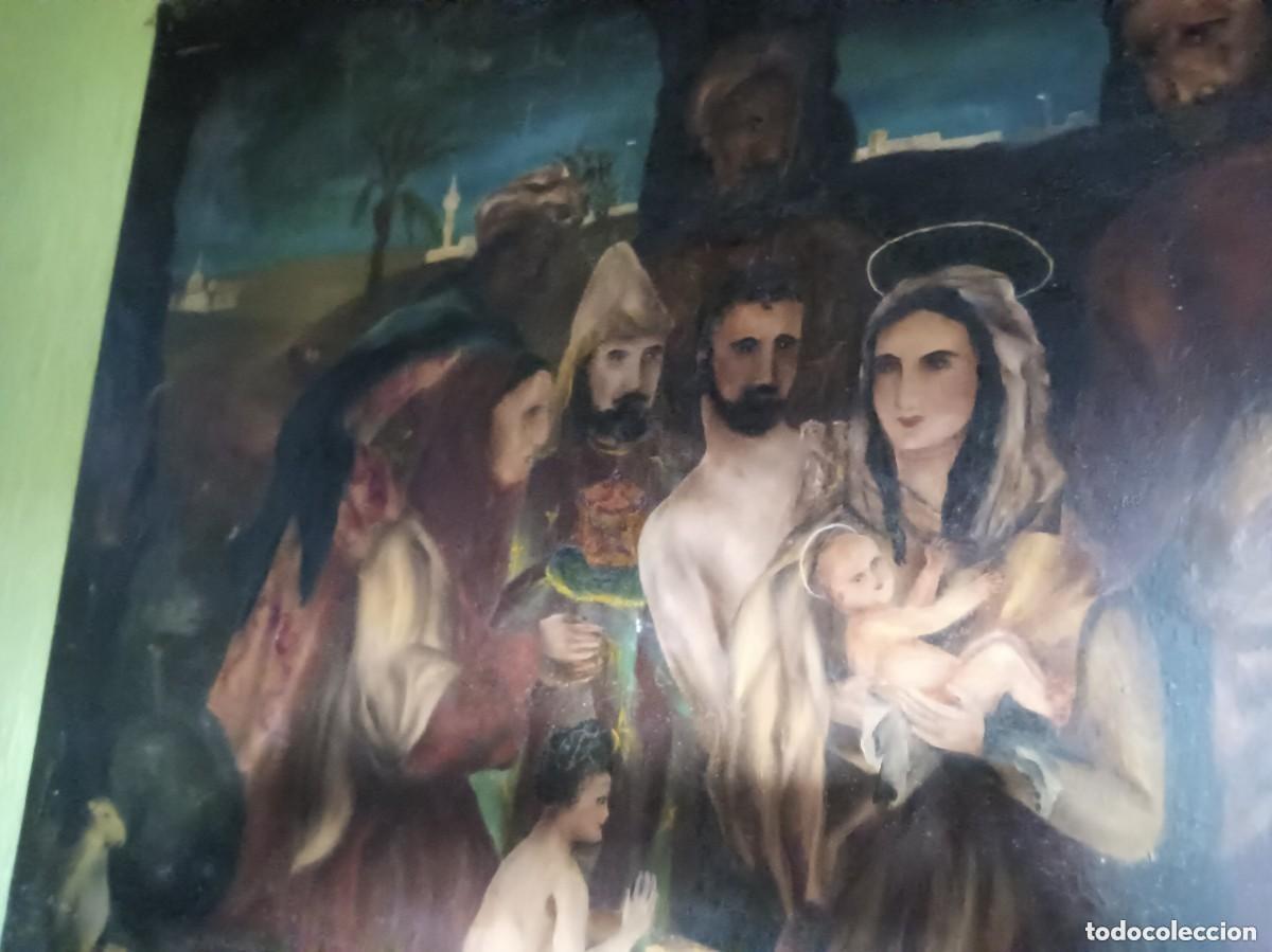 Otros objetos de arte: Cuadro oleo religioso jean vallar 1859 - Foto 5