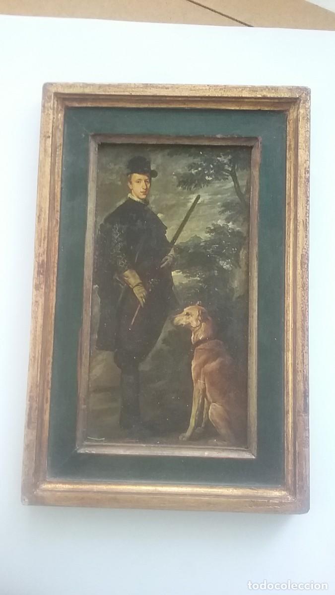 Otros objetos de arte: Cuadrito madera. Cazador (823-3) - Foto 1