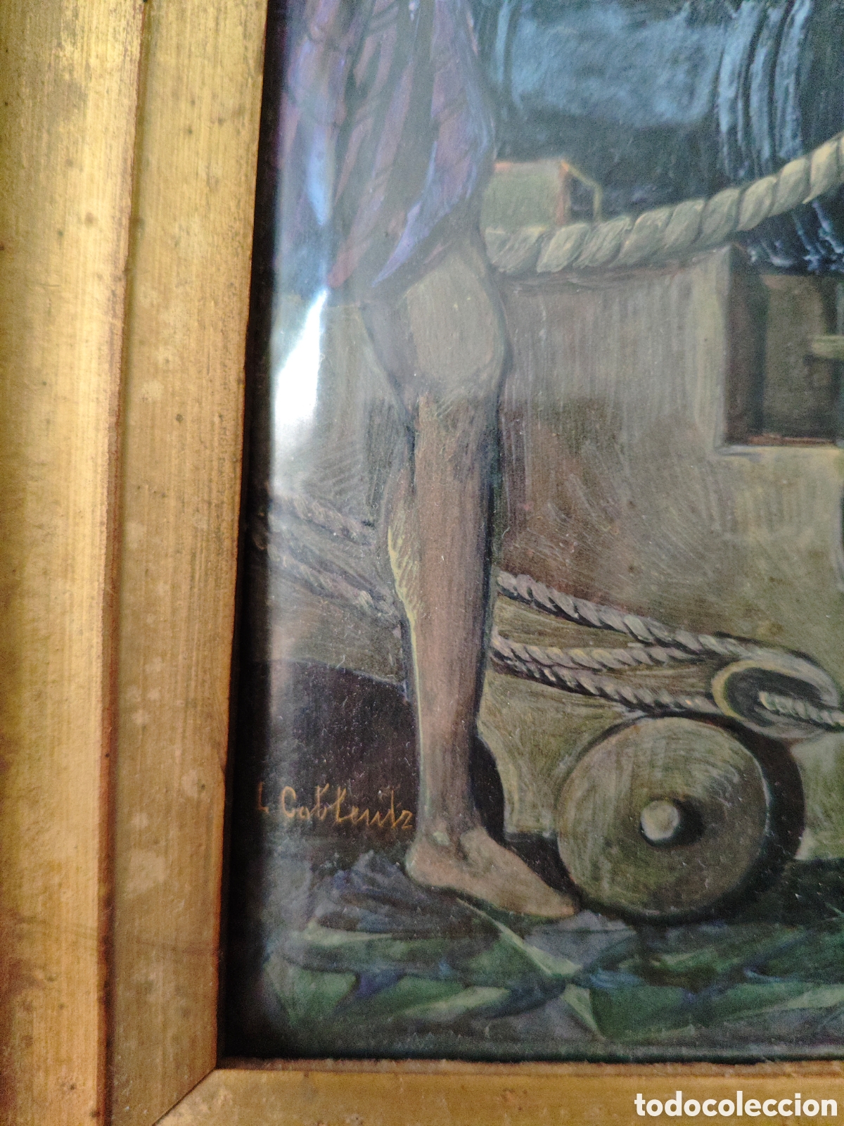 Otros objetos de arte: Esmalte firmado L cableritz - Foto 3